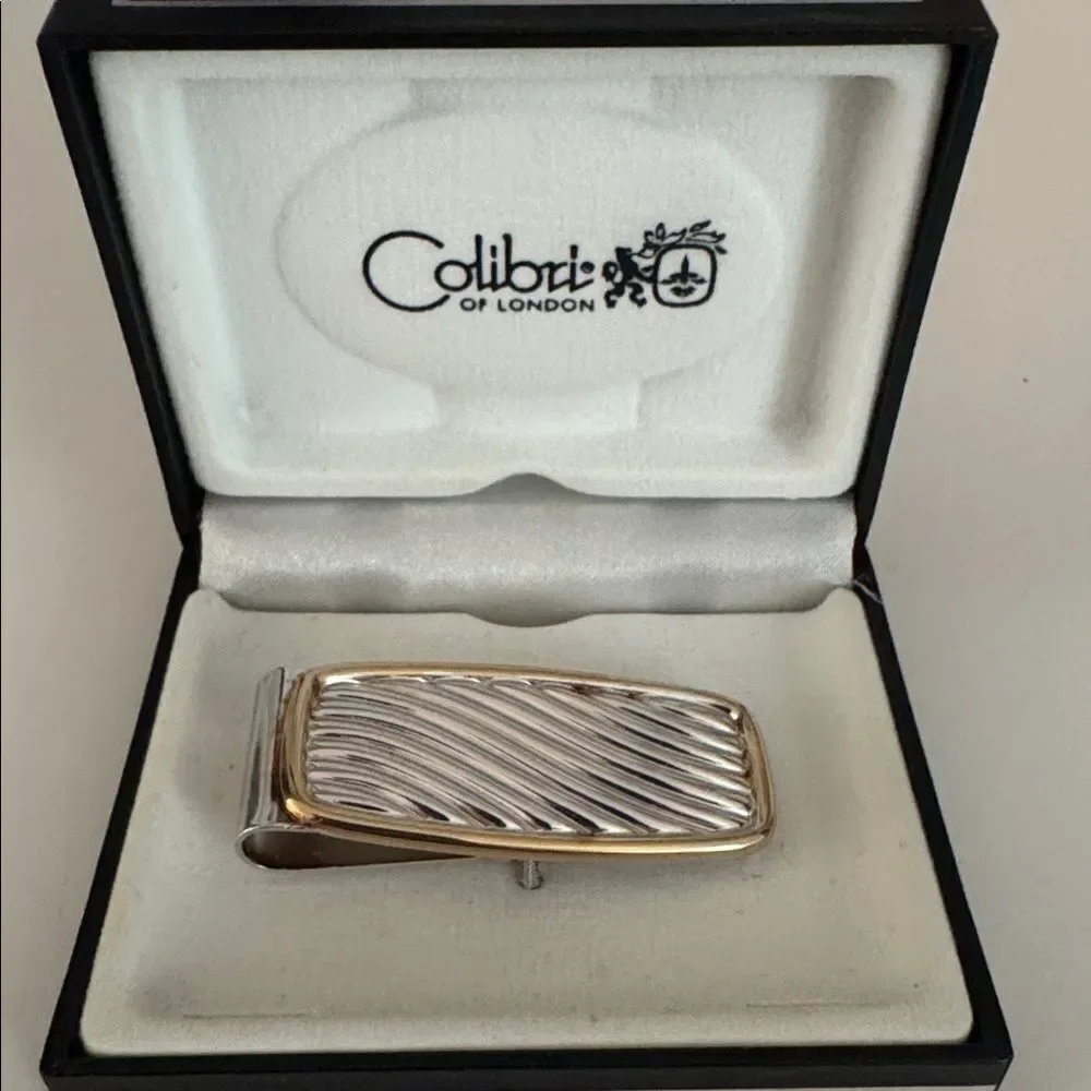 Colibri of London Elegant Silver and Gold Money Clip NIP
